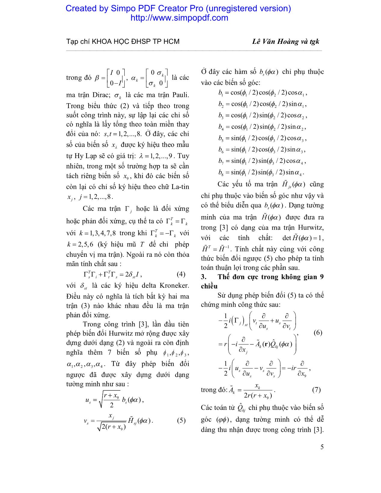 Mở rộng đơn cực Dirac và Yang cho không gian 9 chiều trang 3