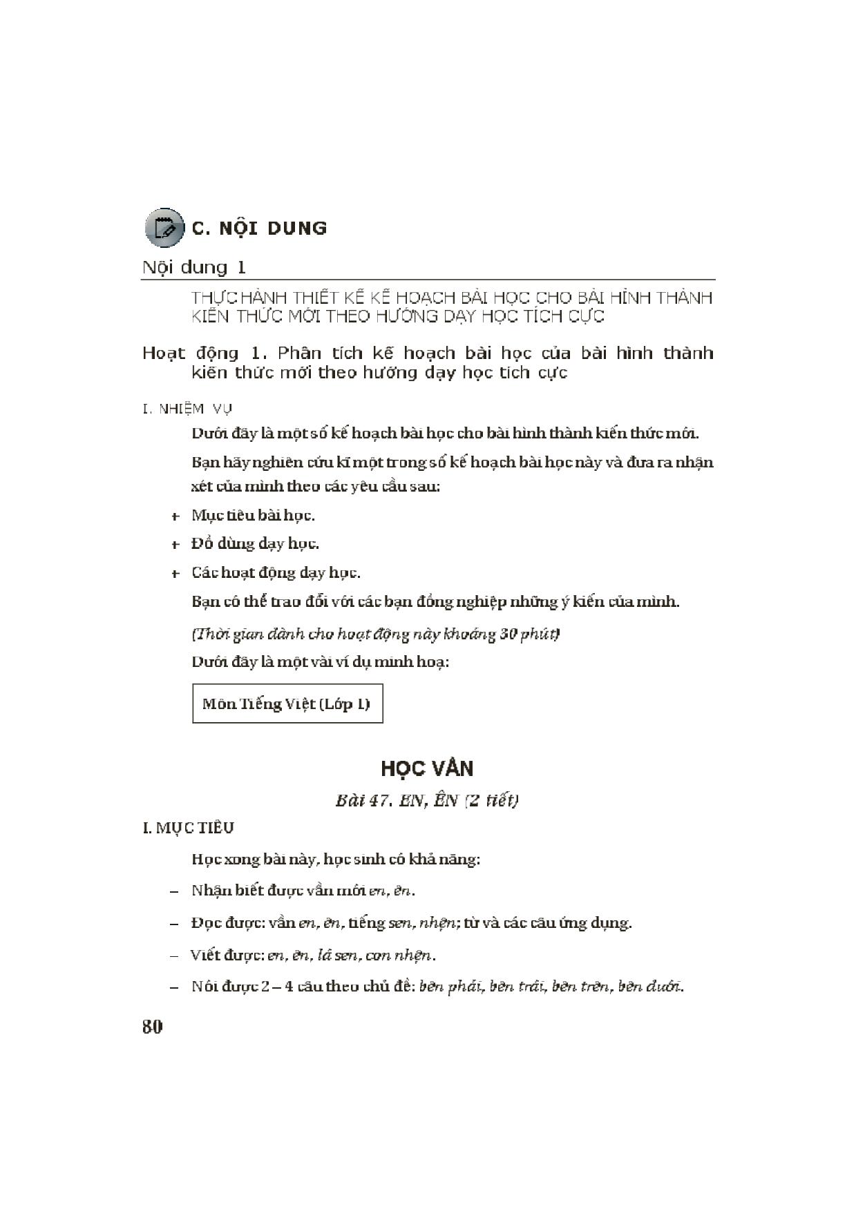 Module Tiểu học 14: Thực hành thiết kế kế hoạch bài học theo hướng dạy học tích cực trang 4