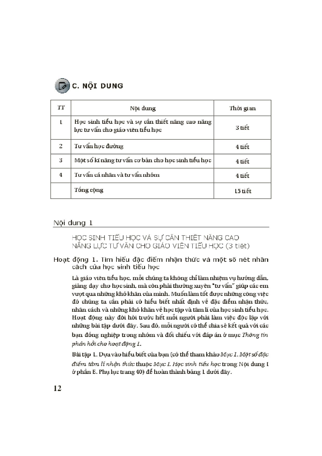 Module Tiểu học 9: Hướng dẫn, tư vấn cho học sinh Tiểu học trang 4