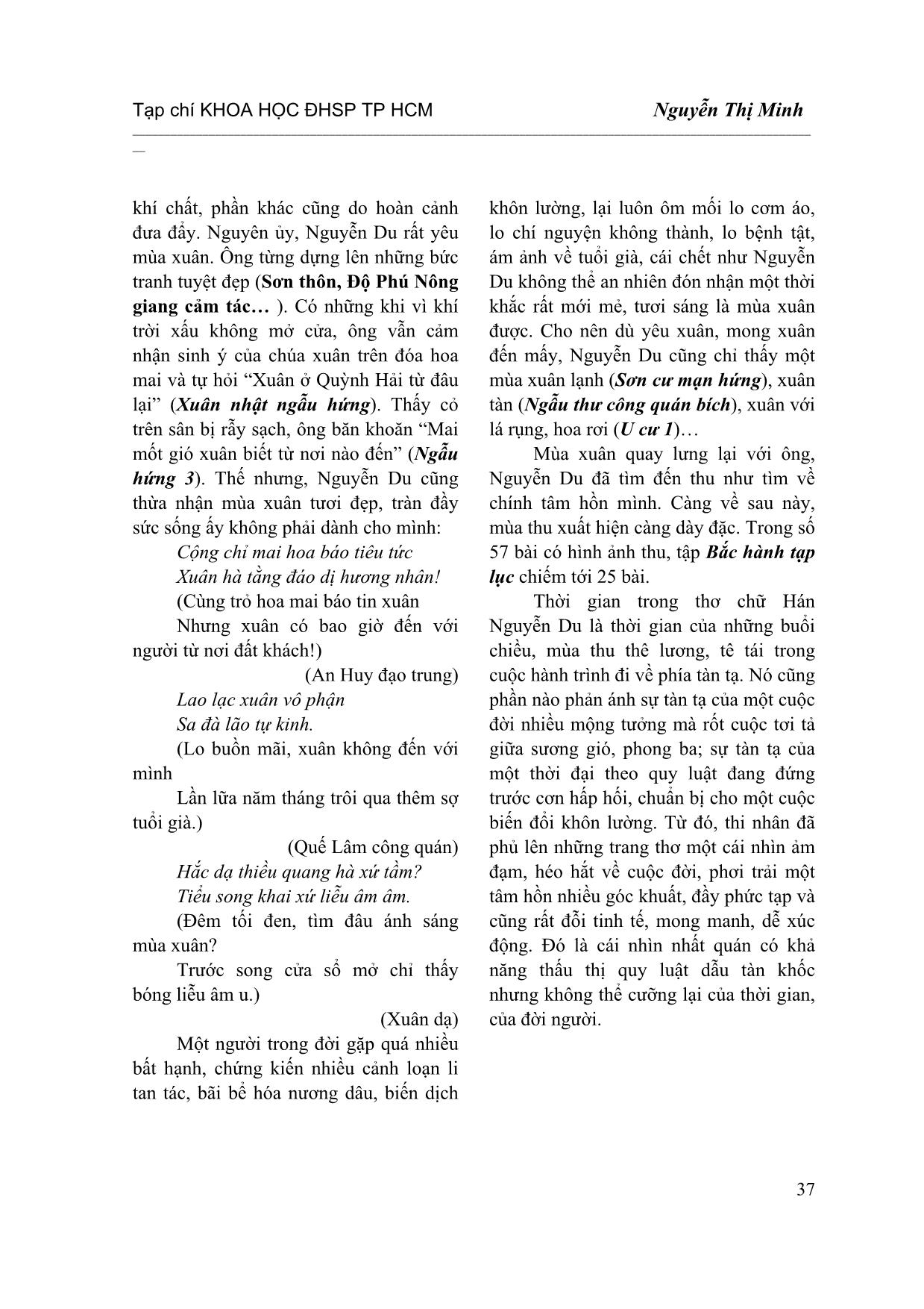 Mùa thu trong thơ chữ Hán Nguyễn Du trang 5