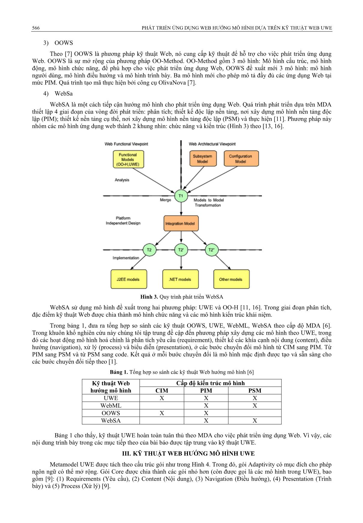 Phát triển ứng dụng Web hướng mô hình dụa trên kỹ thuật Web UWE trang 3