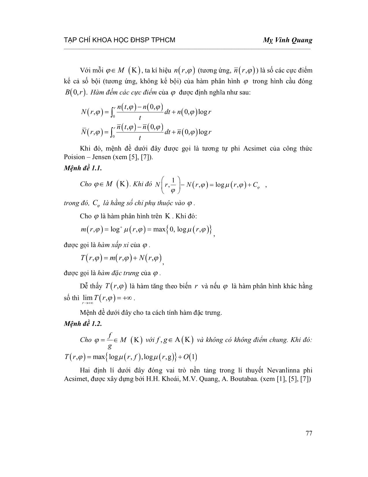 Số khuyết của hàm phân hình phi Acsimet trang 2