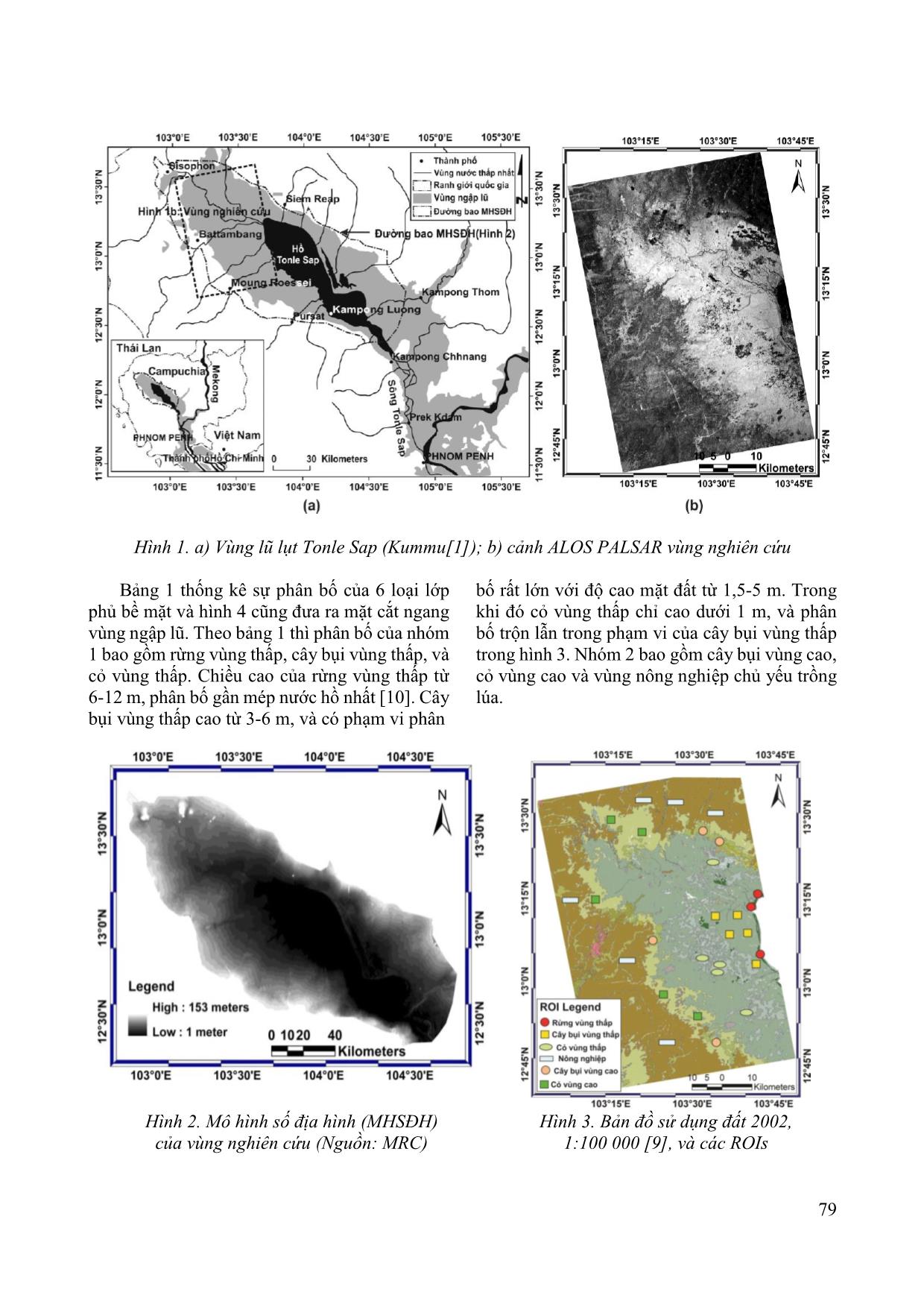 Sử dụng ảnh Alos Palsar để xây dựng mô hình thay đổi hệ số tán xạ phản hồi ở vùng Tonle Sap, Campuchia trang 2