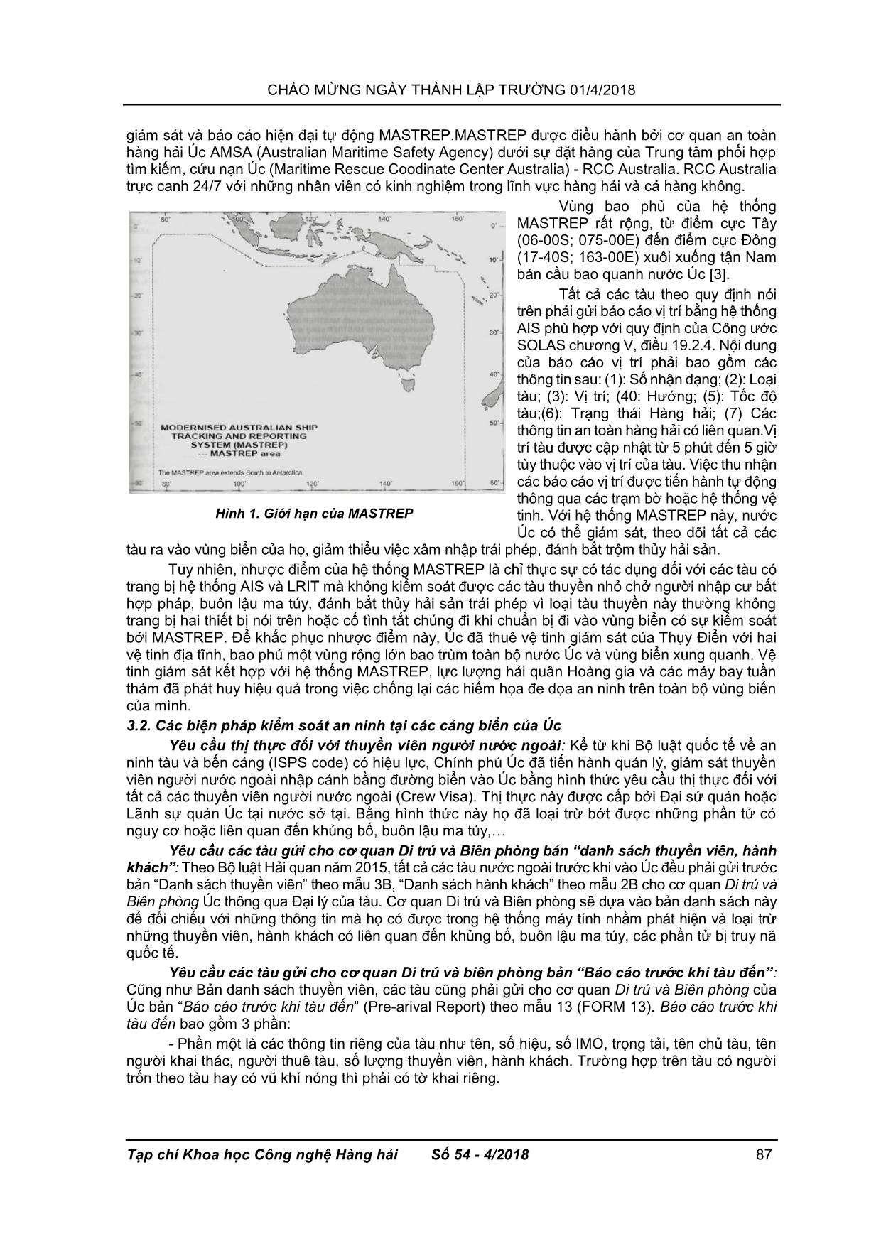 Thực thi các biện pháp bảo đảm an ninh hàng hải của Úc và kinh nghiệm cho Việt Nam trang 3