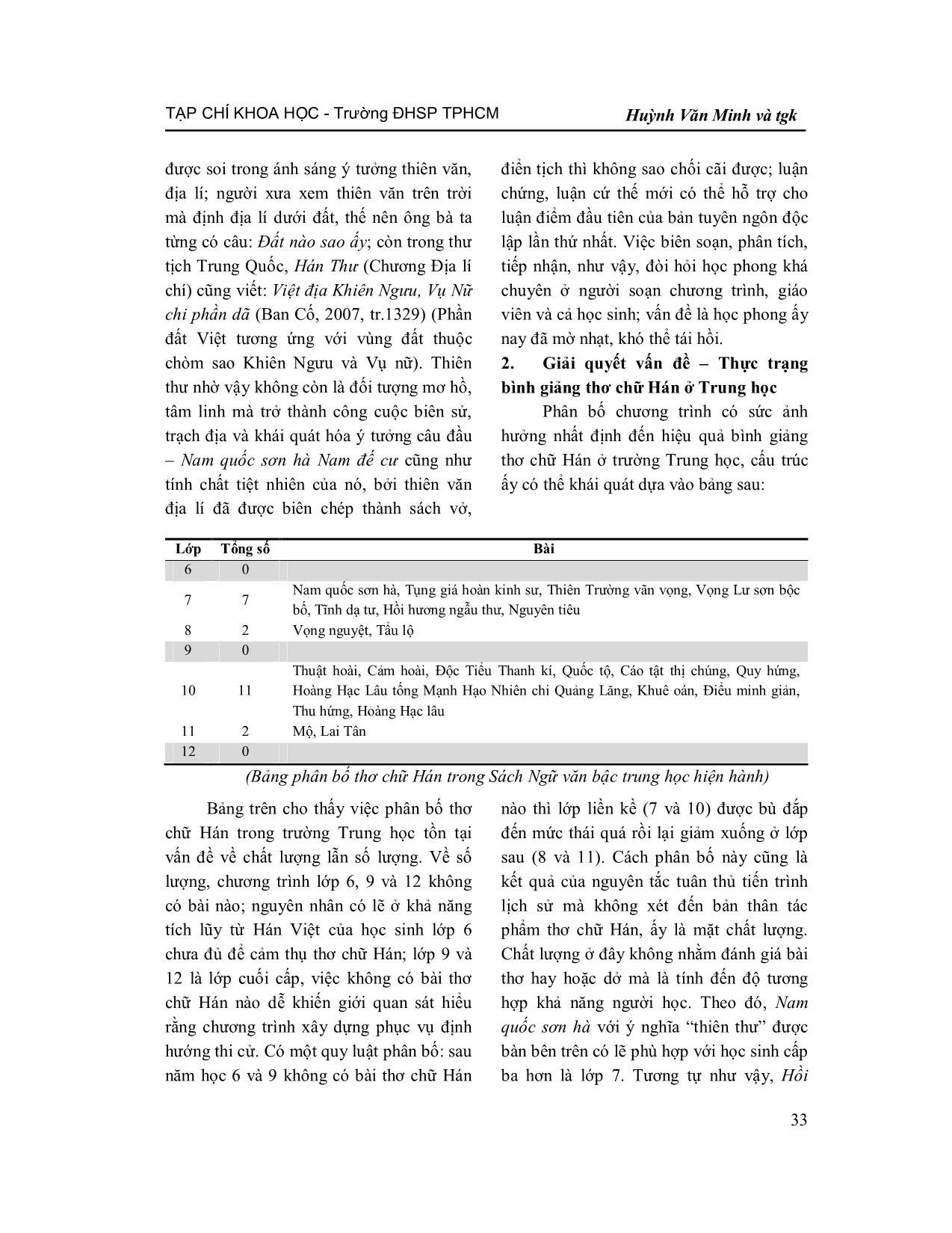 Tiếp cận văn bản thơ chữ Hán trong chương trình Trung học từ góc độ từ vựng, ngữ pháp trang 4