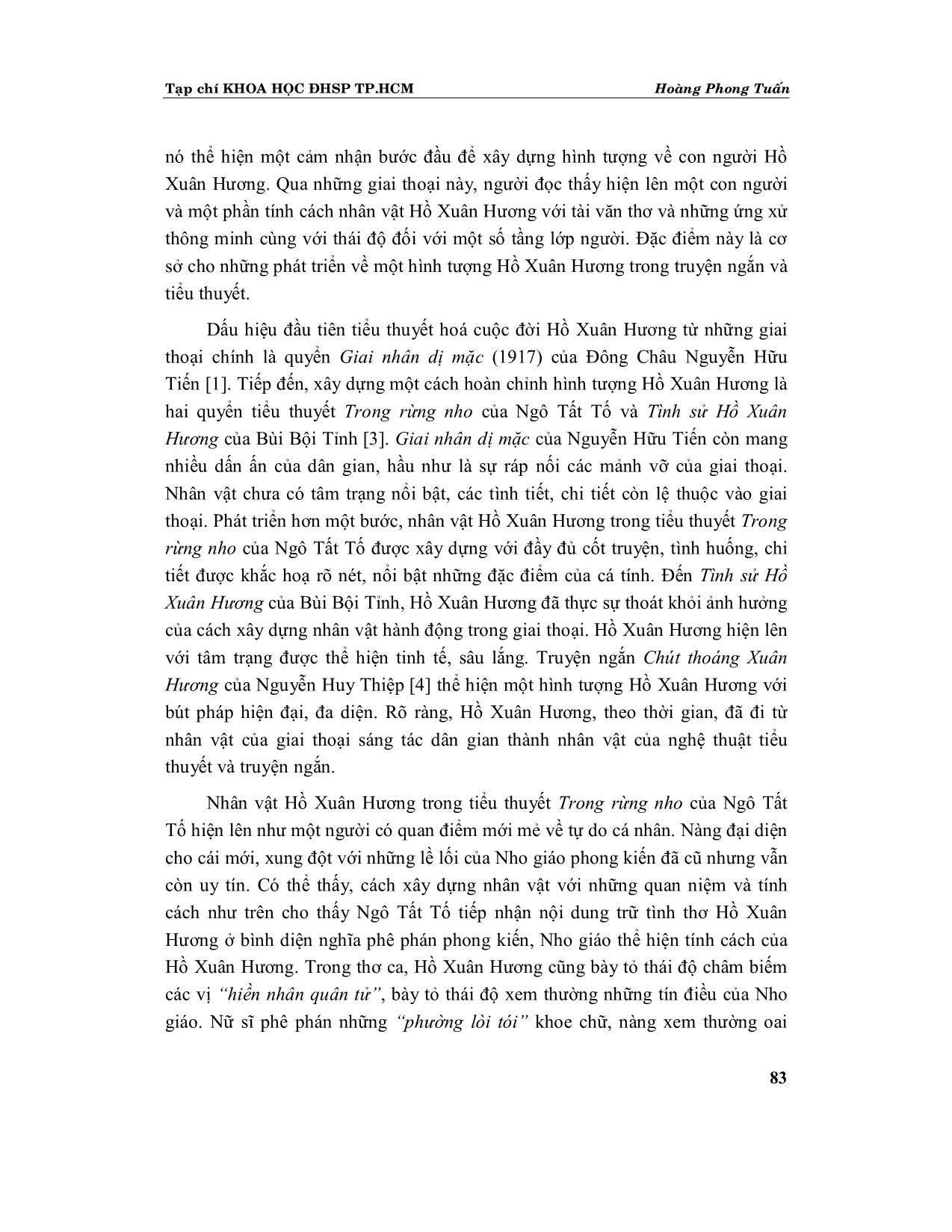 Tiếp nhận thơ Nôm Hồ Xuân Hương trong sáng tác nghệ thuật (Tiểu thuyết, truyện ngắn, hội hoạ) trang 2