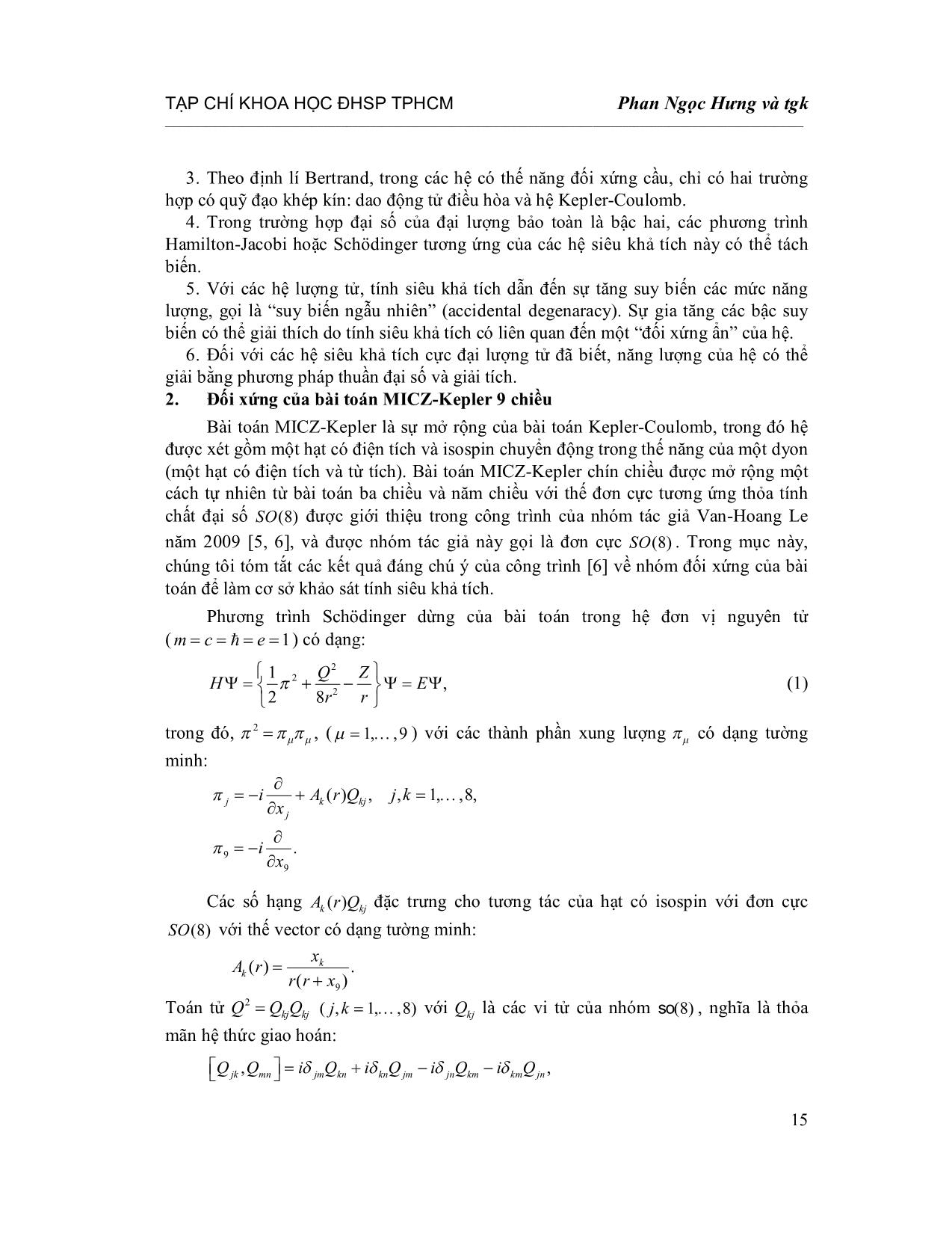 Tính siêu khả tích của bài toán Micz-Kepler chín chiều trang 3