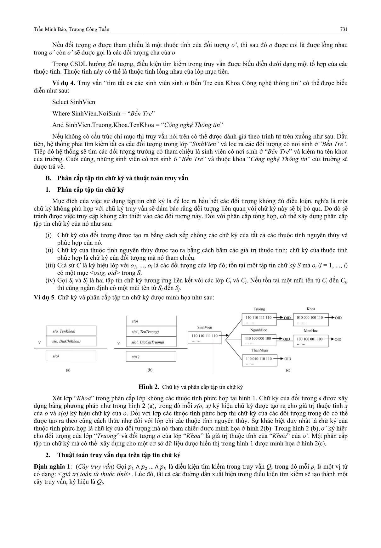 Truy vấn hướng đối tượng dựa trên phân cấp tập tin chữ ký và cây SD-Tree trang 3