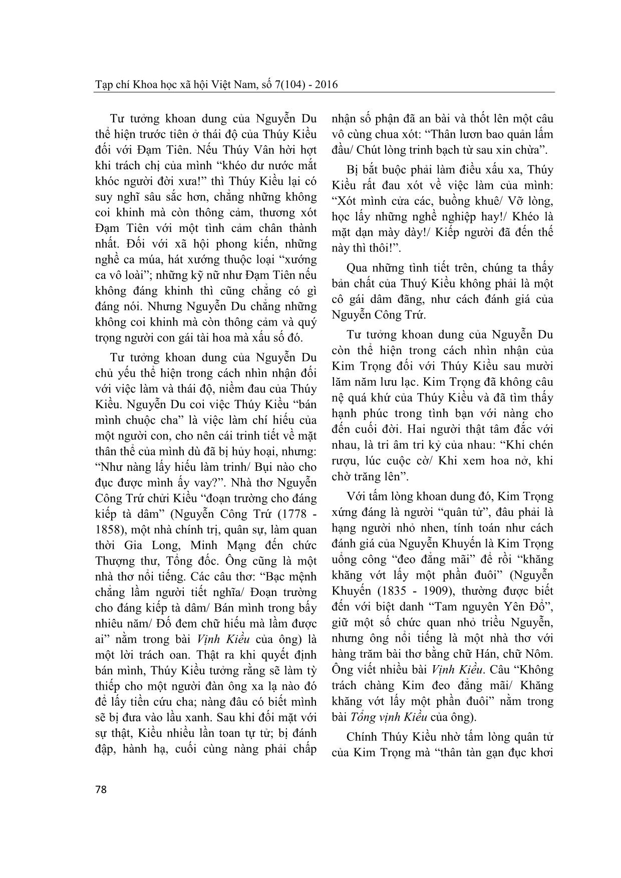 Tư tưởng khoan dung và lạc quan của Nguyễn Du trong Truyện Kiều trang 3