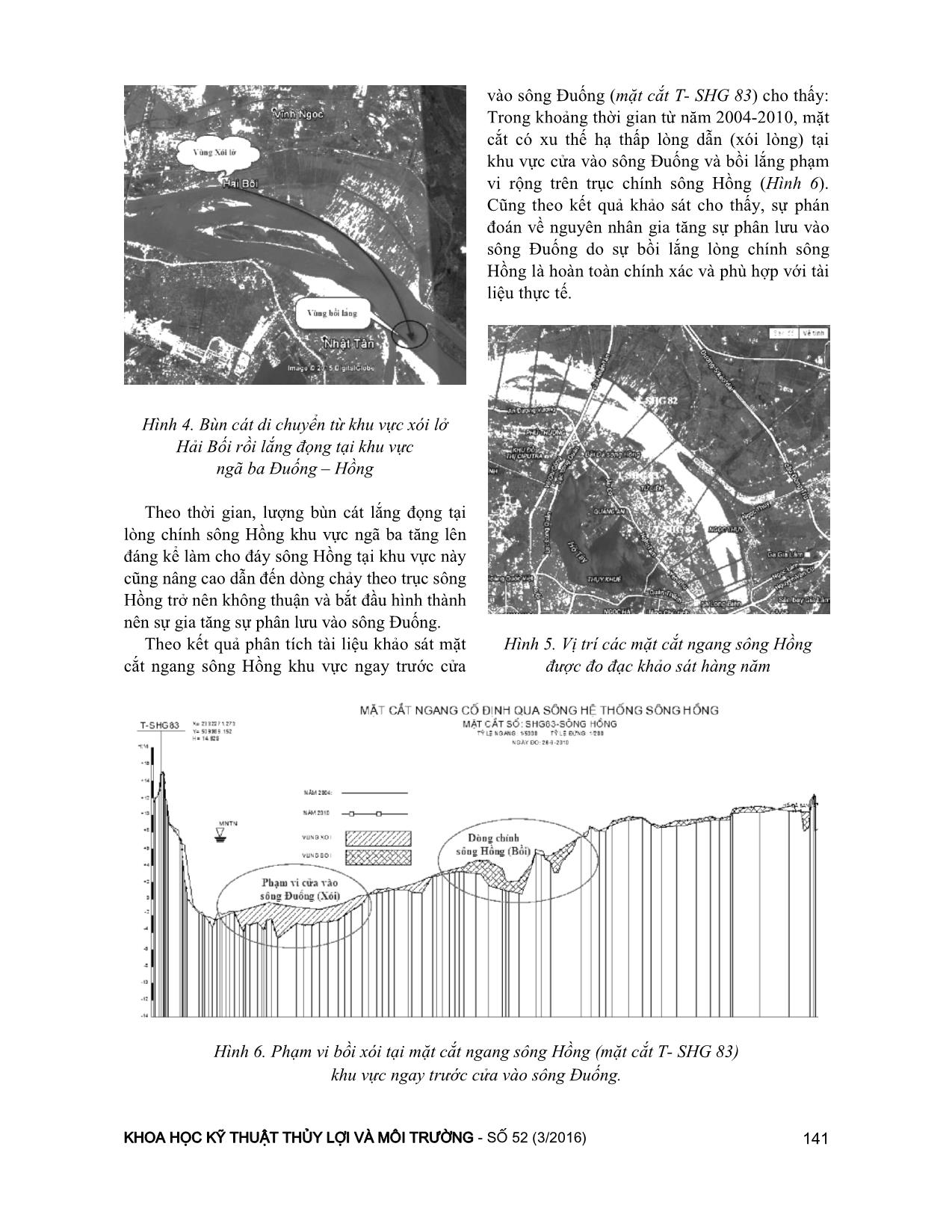 Xác định nguyên nhân làm tăng tỷ lệ phân lưu sang sông đuống và cơ chế gây xói lở đường bờ tại khu vực ngã ba Đuống - Hồng trang 4