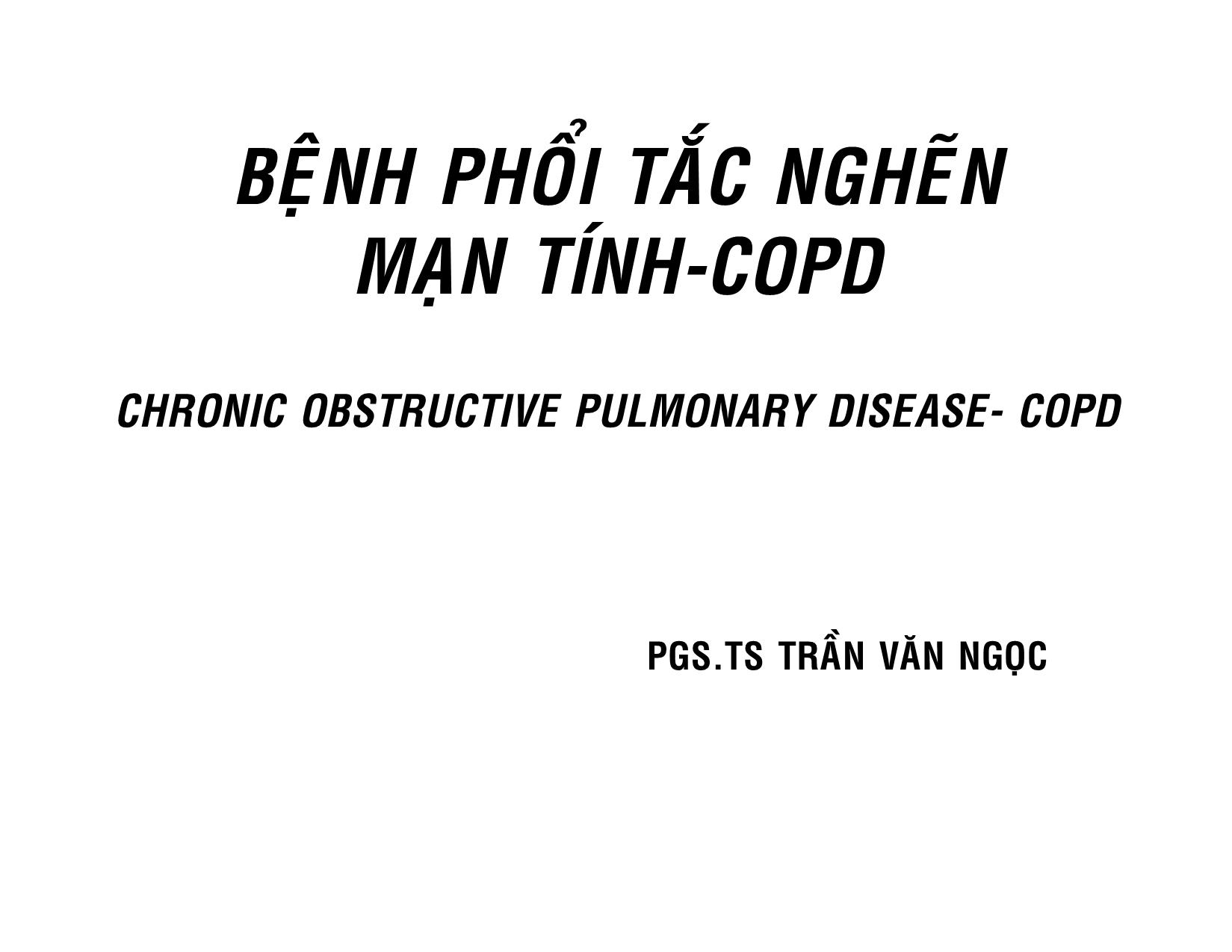 Bài giảng Bệnh phổi tắc nghẽn mạn tính - Copd trang 1