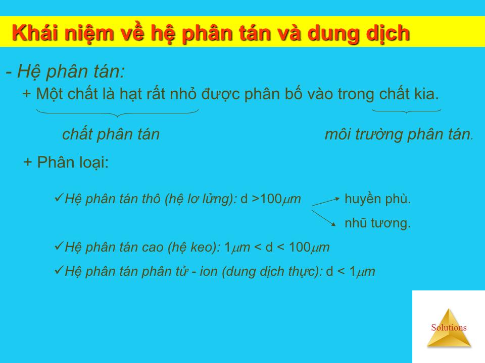 Bài giảng Cân bằng trong dung dịch lỏng trang 1