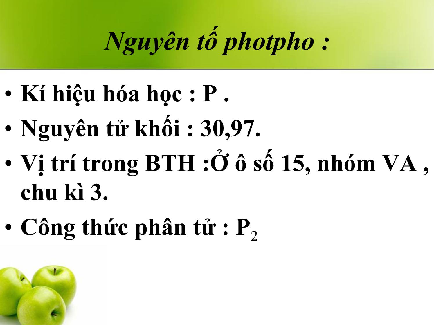 Bài giảng Hóa học Lớp 11 - Bài 14: Photpho trang 3