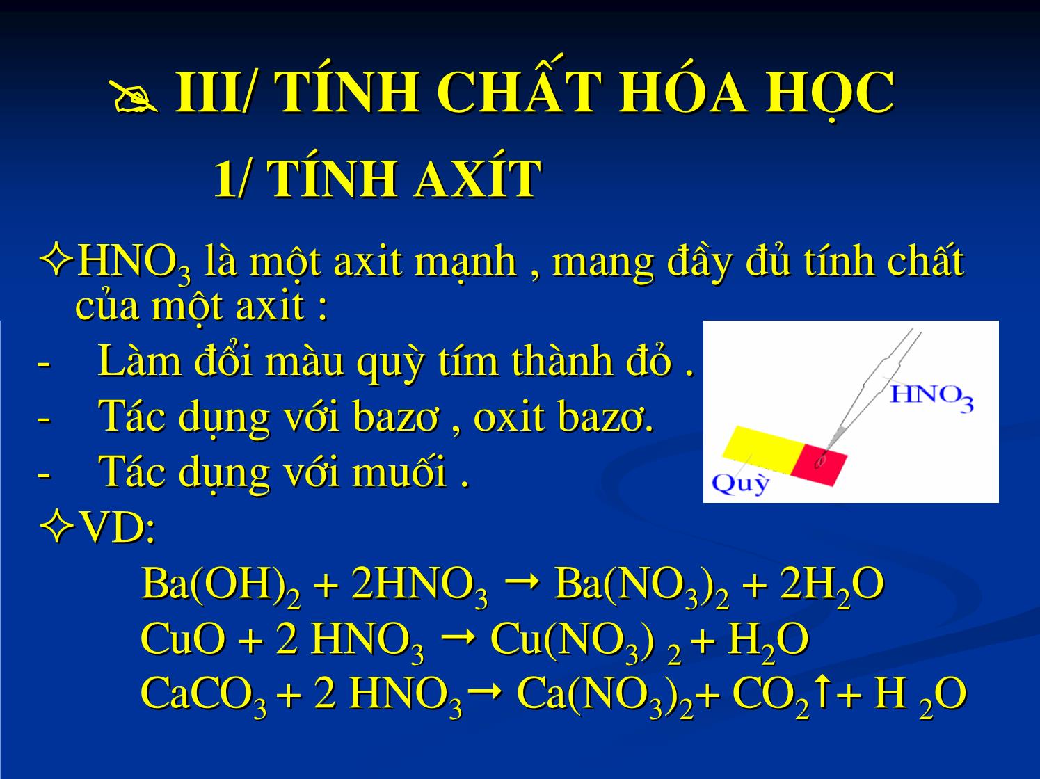 Bài giảng Hóa học Lớp 11 - Bài 9: Axit nitric và muối nitra trang 5
