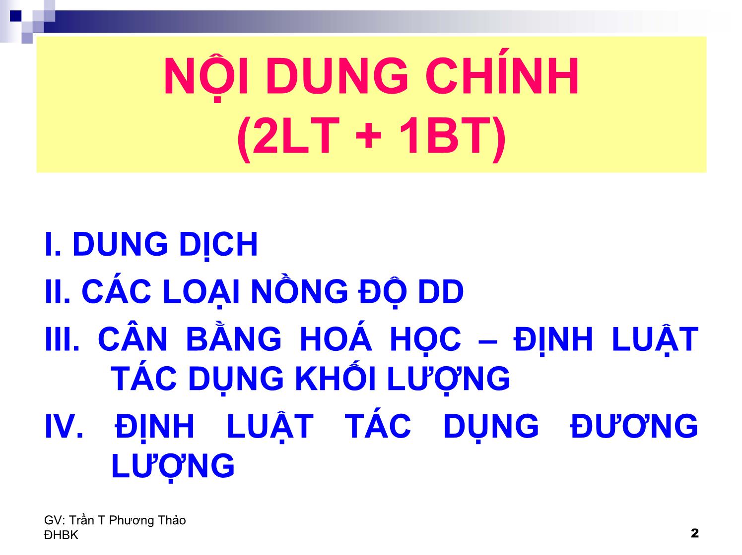 Bài giảng Hóa phân tích - Chương 2: Một số kiến thức cần cho hóa phân tích trang 2