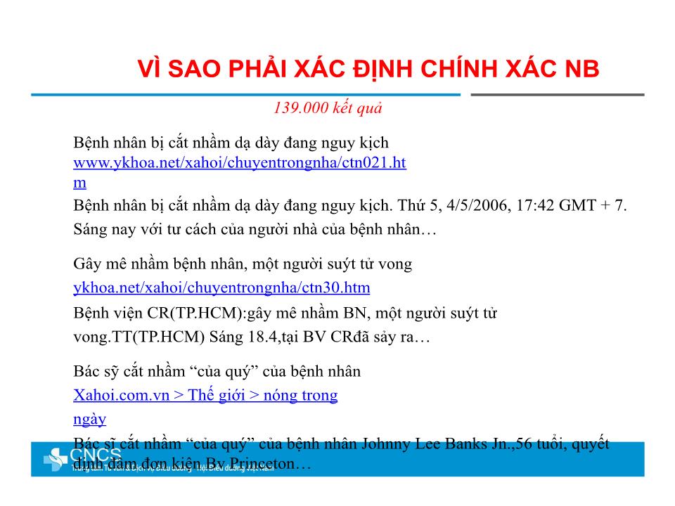 Bài giảng Hướng dẫn xác định chính xác người bệnh trang 1