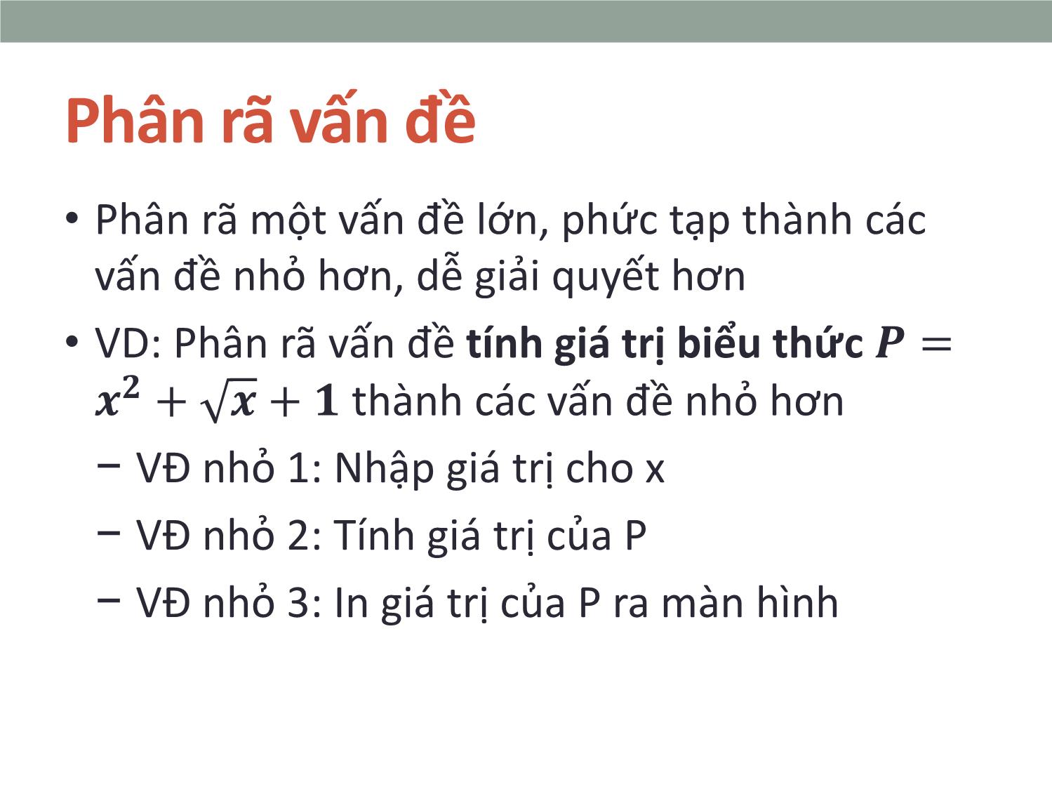 Bài giảng Tin học đại cương - Bài 3: Hàm - Nguyễn Mạnh Hiển trang 3