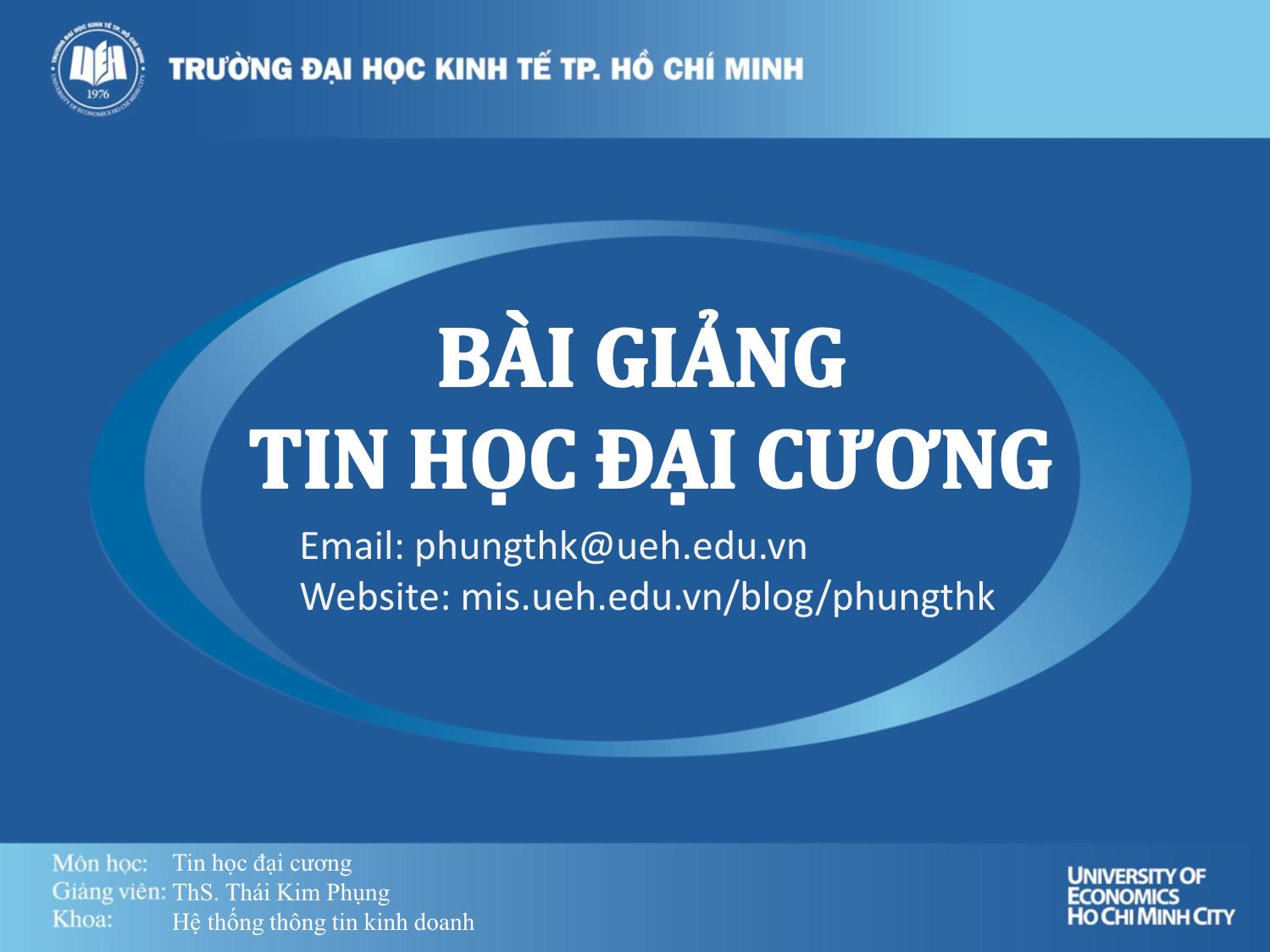 Bài giảng Tin học đại cương - Phần 3: Microsoft Word 2010 trang 1