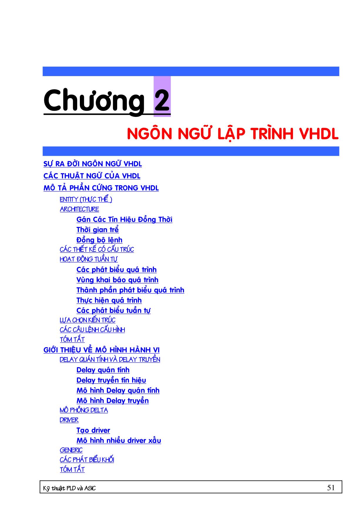 Bài giảng VDHL - Chương 2: Ngôn ngữ lập trình VHDL trang 1