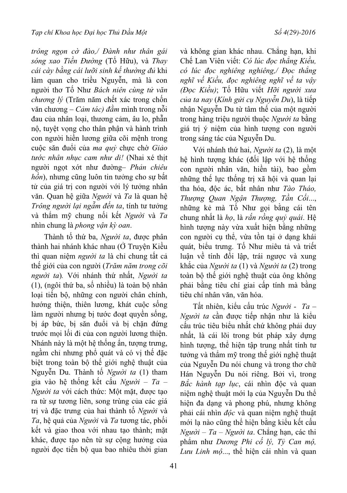 Cái nhìn nghệ thuật độc đáo và kiểu kết cấu “Người - Ta - Người ta” trong thơ chữ Hán Nguyễn Du trang 5