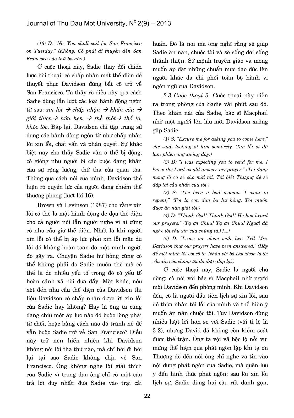Chiến lược lịch sự qua truyện “mưa” của Somerset Maugham trang 4