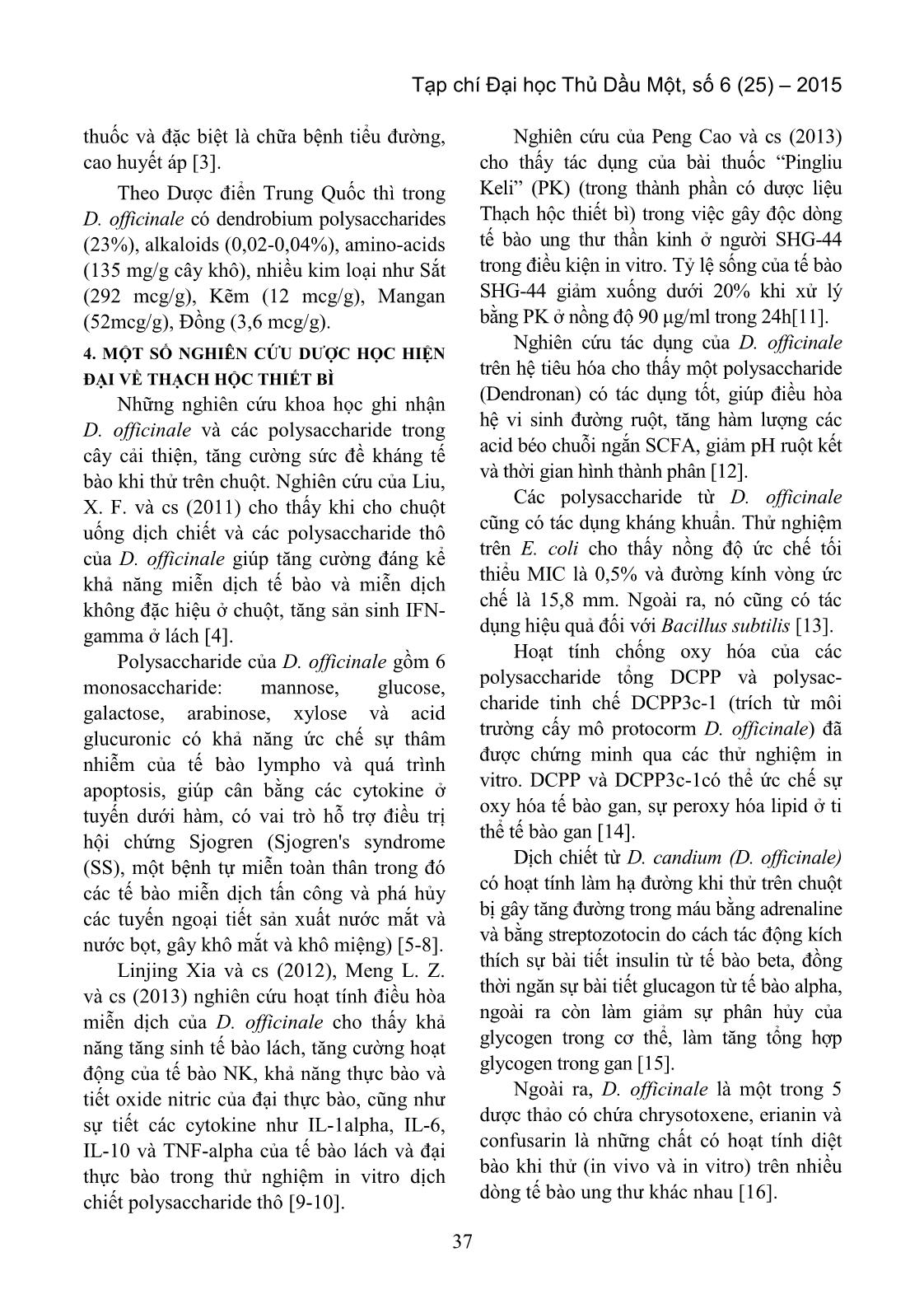Giá trị dược liệu của cây lan thạch hộc tía (Dendrobium Officinale) trang 3
