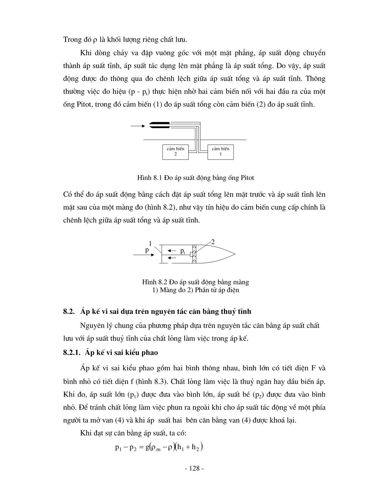 Giáo trình Cảm biến công nghiệp - Chương 8: Cảm biến đo áp suất chất lưu trang 3