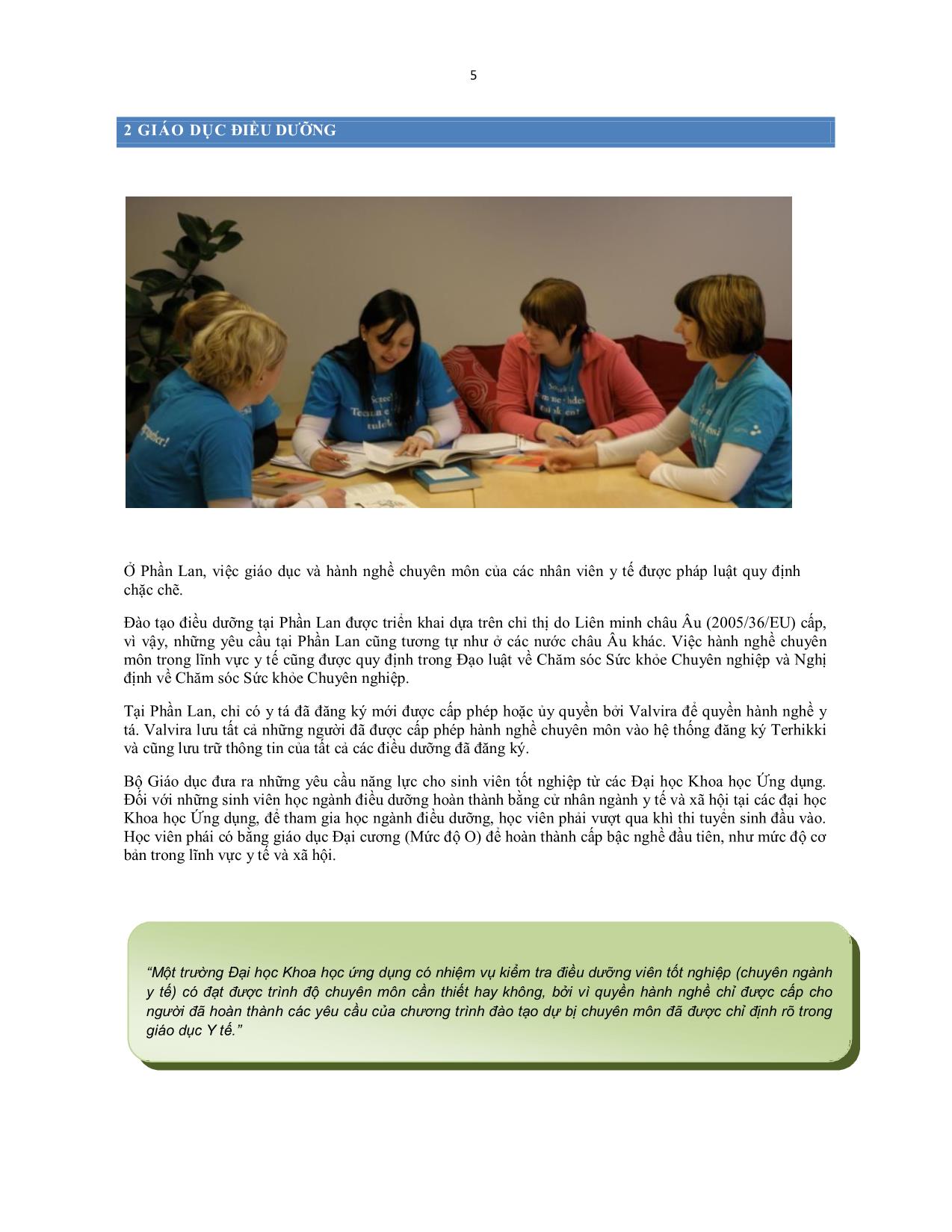 Giáo trình Hướng dẫn dành cho điều dưỡng viên nước ngoài về công việc và cuộc sống tại Phần Lan trang 5