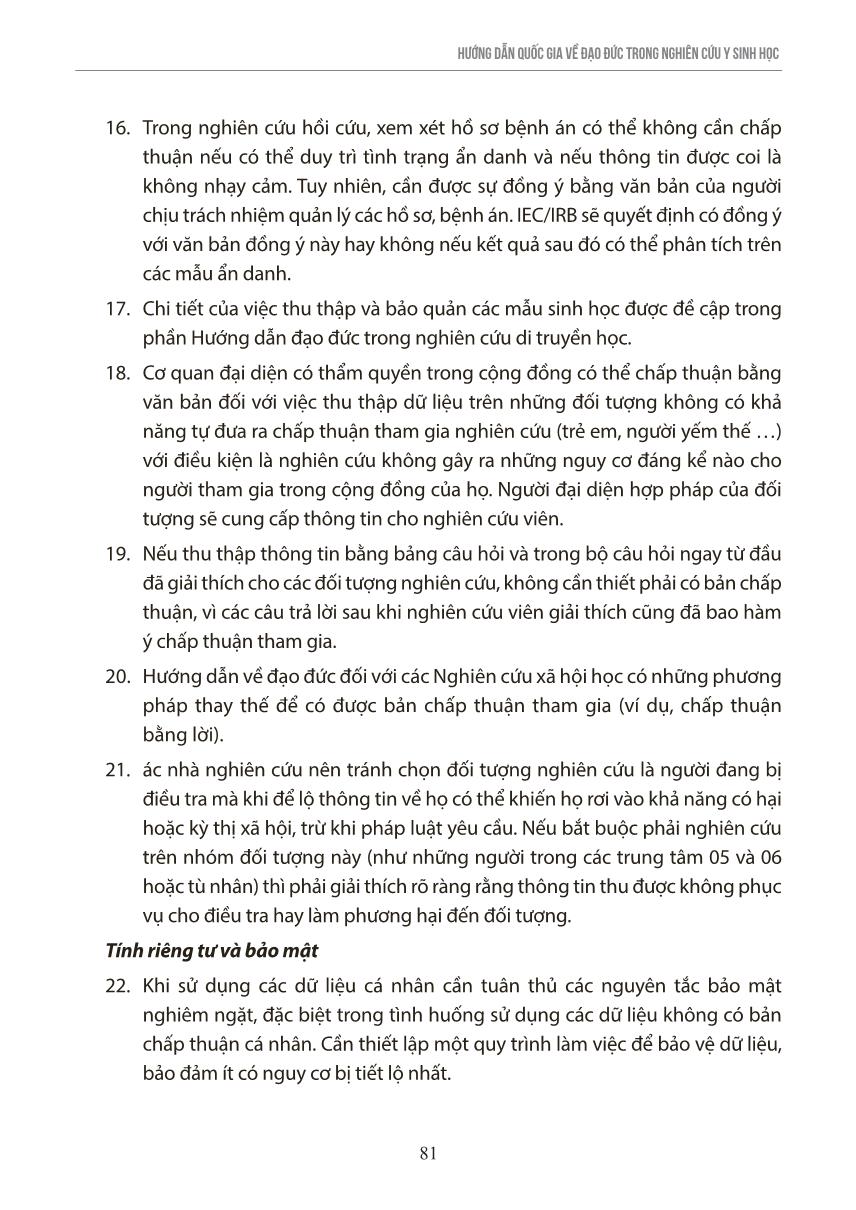 Giáo trình Hướng dẫn quốc gia về đạo đức trong nghiên cứu y sinh học (Phần 2) trang 4