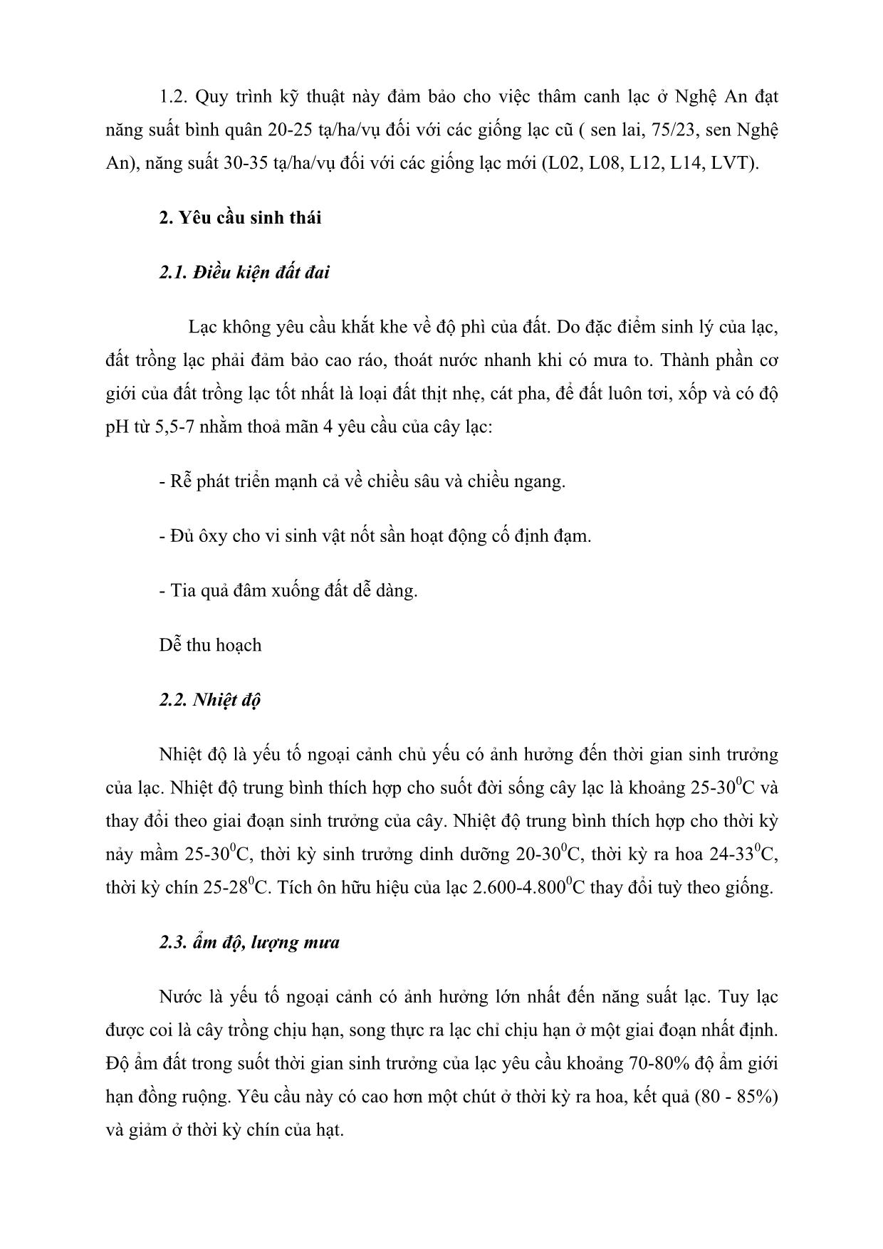 Giáo trình Kỹ thuật thâm canh cây lạc (Phần 1) trang 2