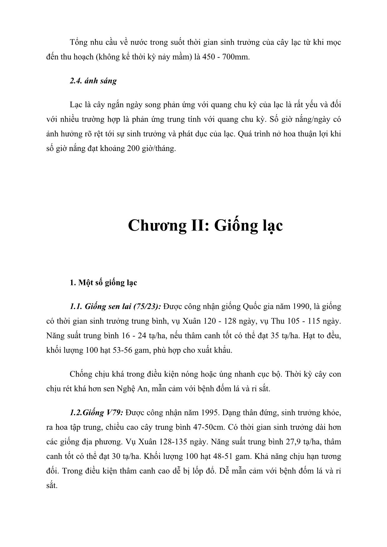 Giáo trình Kỹ thuật thâm canh cây lạc (Phần 1) trang 3