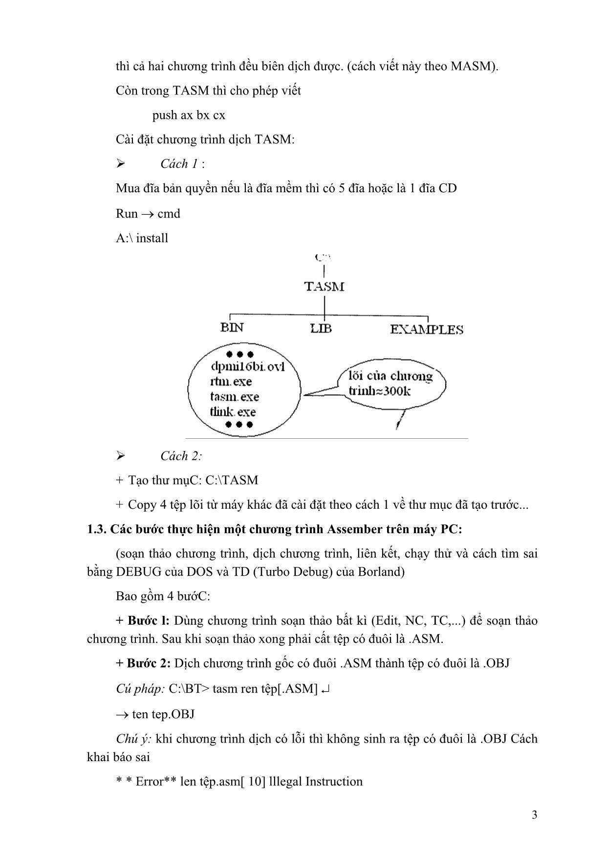 Giáo trình Lập trình hợp ngữ (Phần 1) trang 3