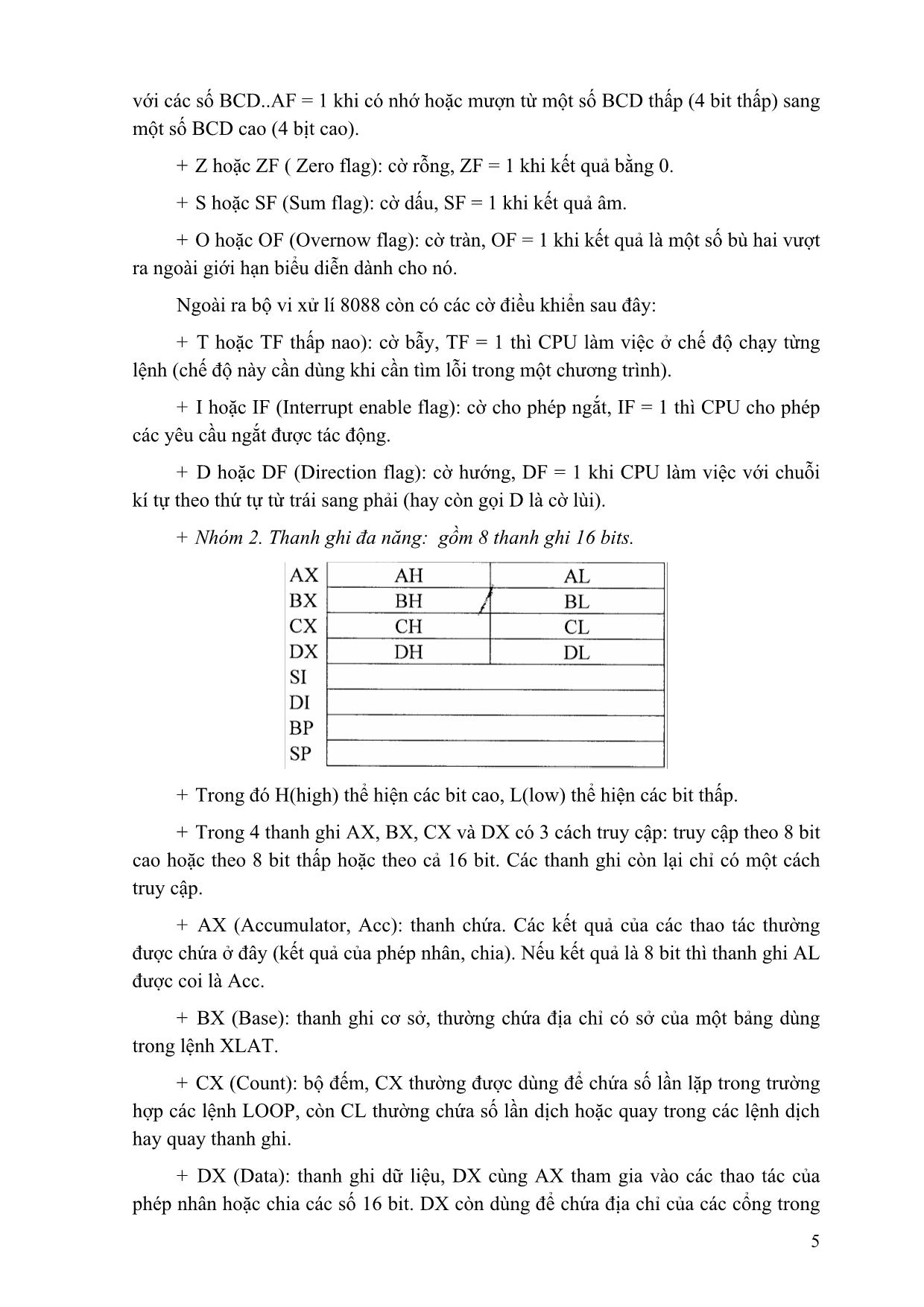 Giáo trình Lập trình hợp ngữ (Phần 1) trang 5