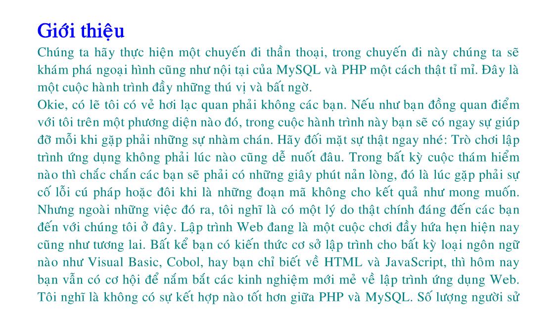 Giáo trình Lập trình Web động với PHP/MySQL (Phần 1) trang 2