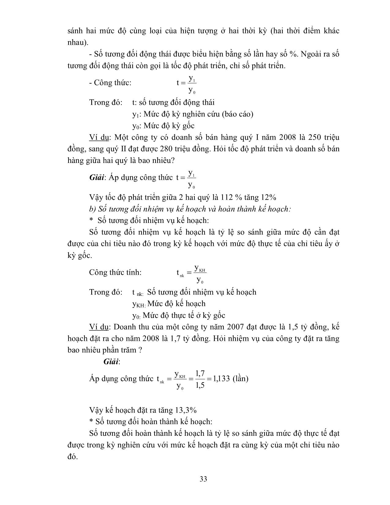 Giáo trình Lý thuyết thống kê (Phần 2) - Trường Cao đẳng Nam Định trang 4