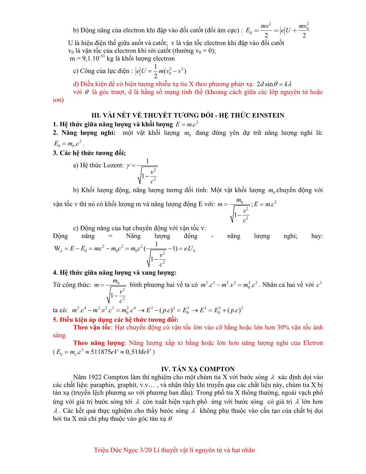 Giáo trình Lý thuyết vật lí nguyên tử và hạt nhân trang 3