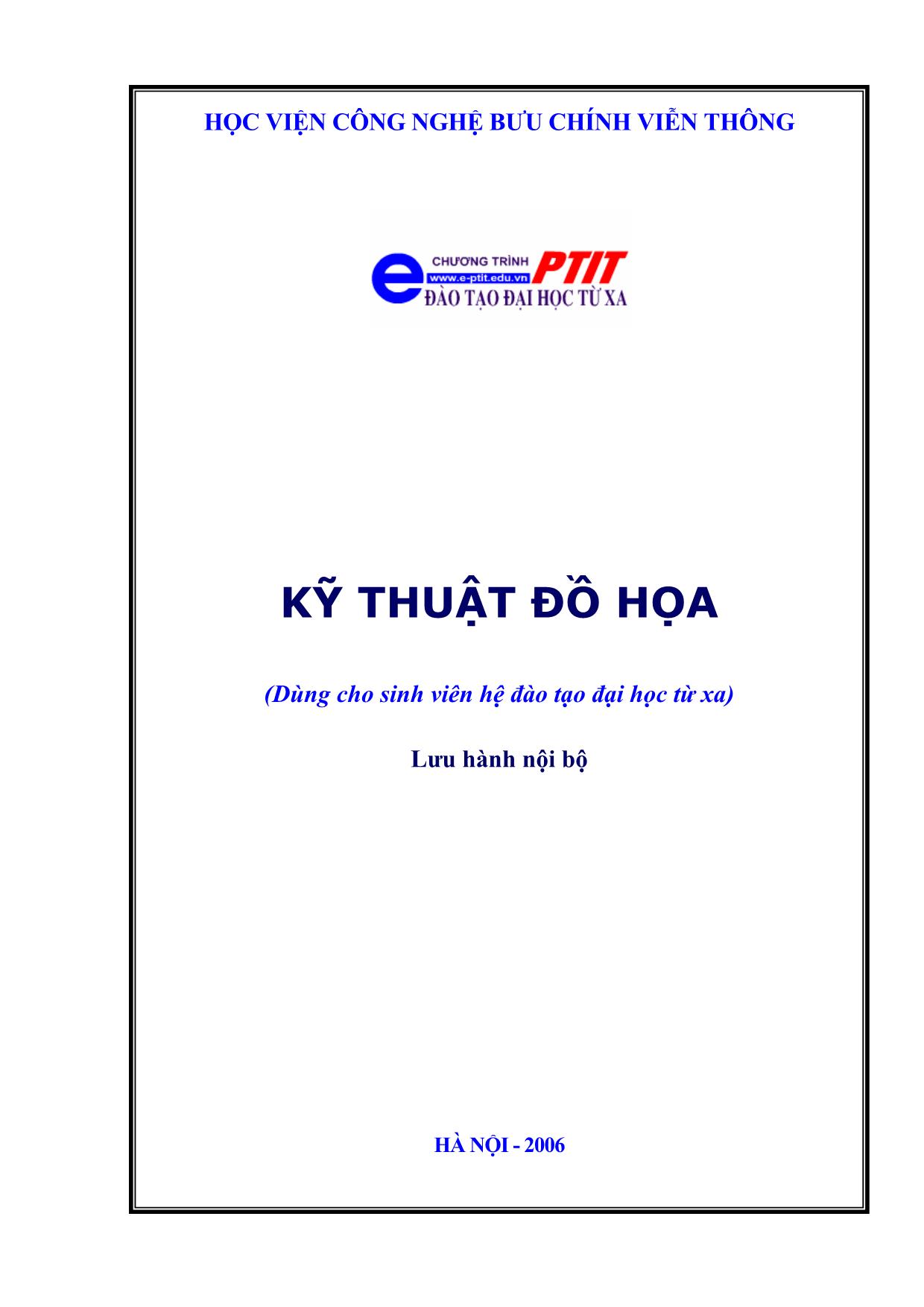 Giáo trình môn Kỹ thuật đồ họa trang 1