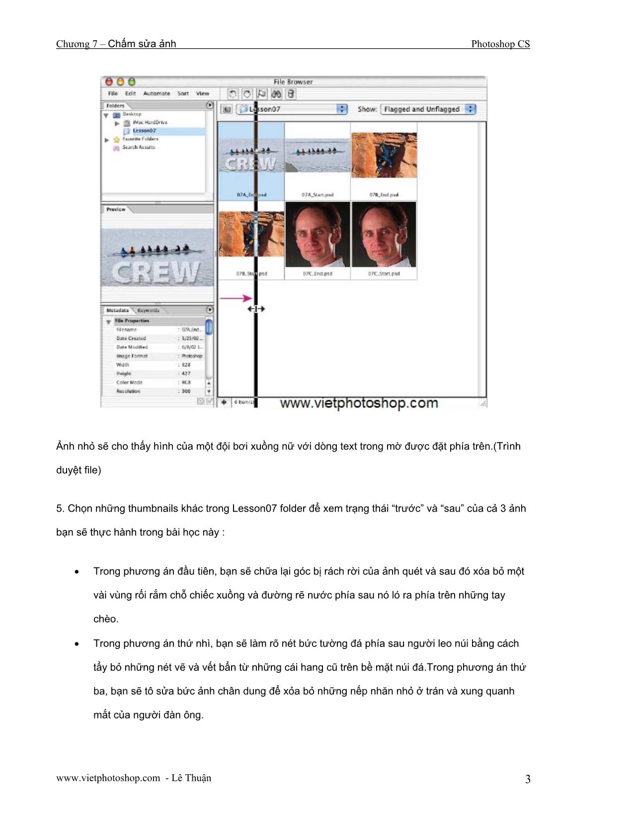 Giáo trình Photoshop CS - Chương 7: Chấm sửa ảnh trang 3