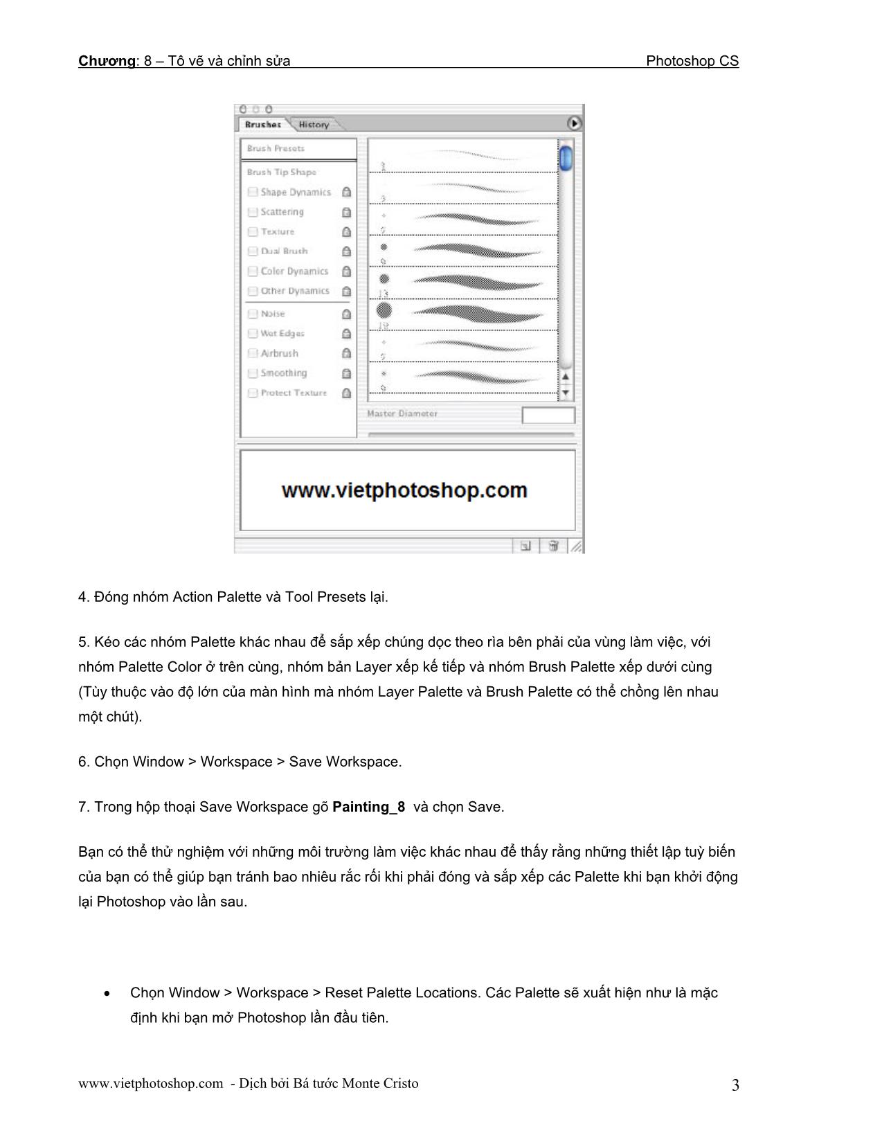 Giáo trình Photoshop CS - Chương 8: Tô vẽ và chỉnh sửa trang 3
