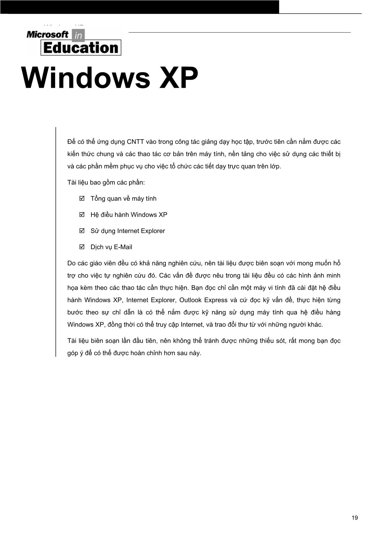 Giáo trình Windows XP trang 1