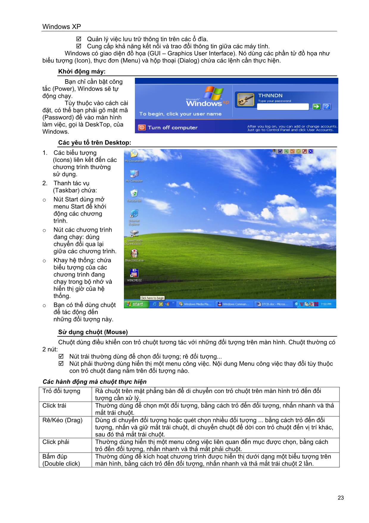 Giáo trình Windows XP trang 5