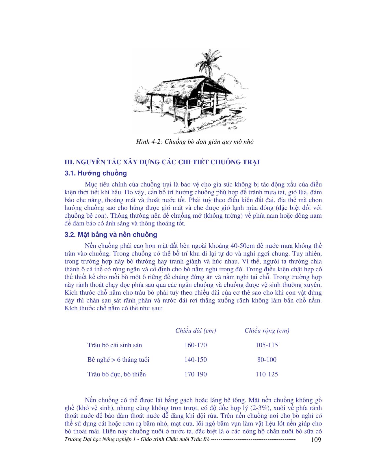 Giáo trình Xây chuồng nuôi trâu bò - Chương 4: Chuồng trại trâu bò trang 5