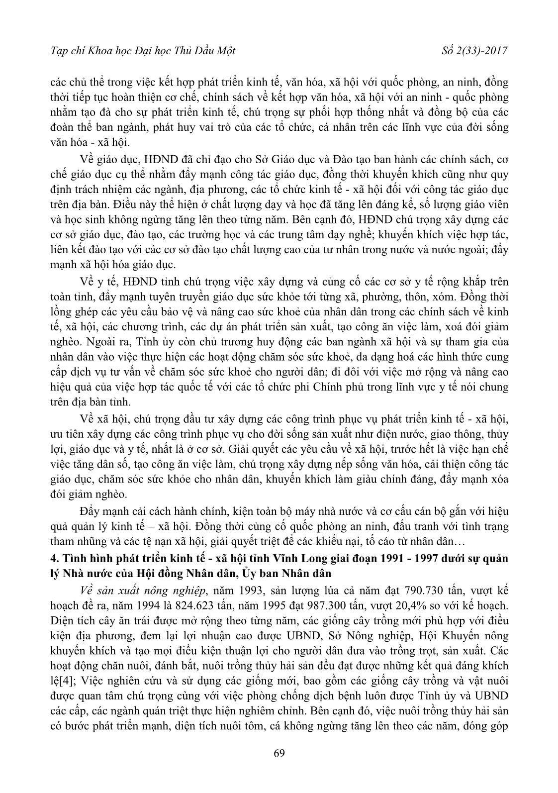 Hoạt động của hội đồng nhân dân và ủy ban nhân dân tỉnh Vĩnh Long những năm đầu tái lập tỉnh (1991 - 1997) trang 5