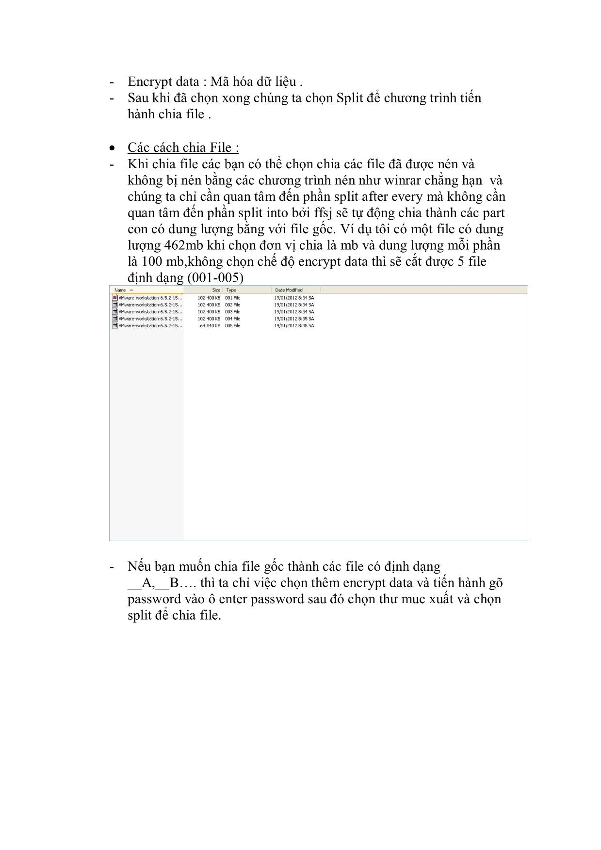 Hướng dẫn sử dụng chương trình File Splitter And Joiner trang 3