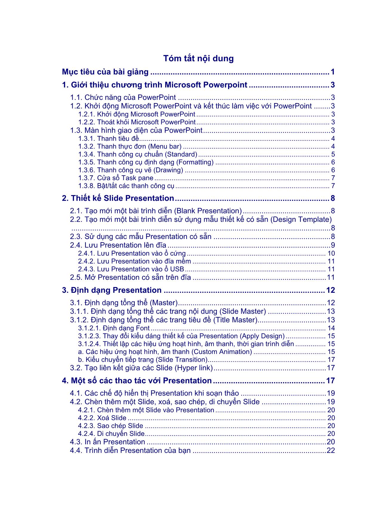 Hướng dẫn sử dụng Micrpsoft Powerpoint XP trang 2