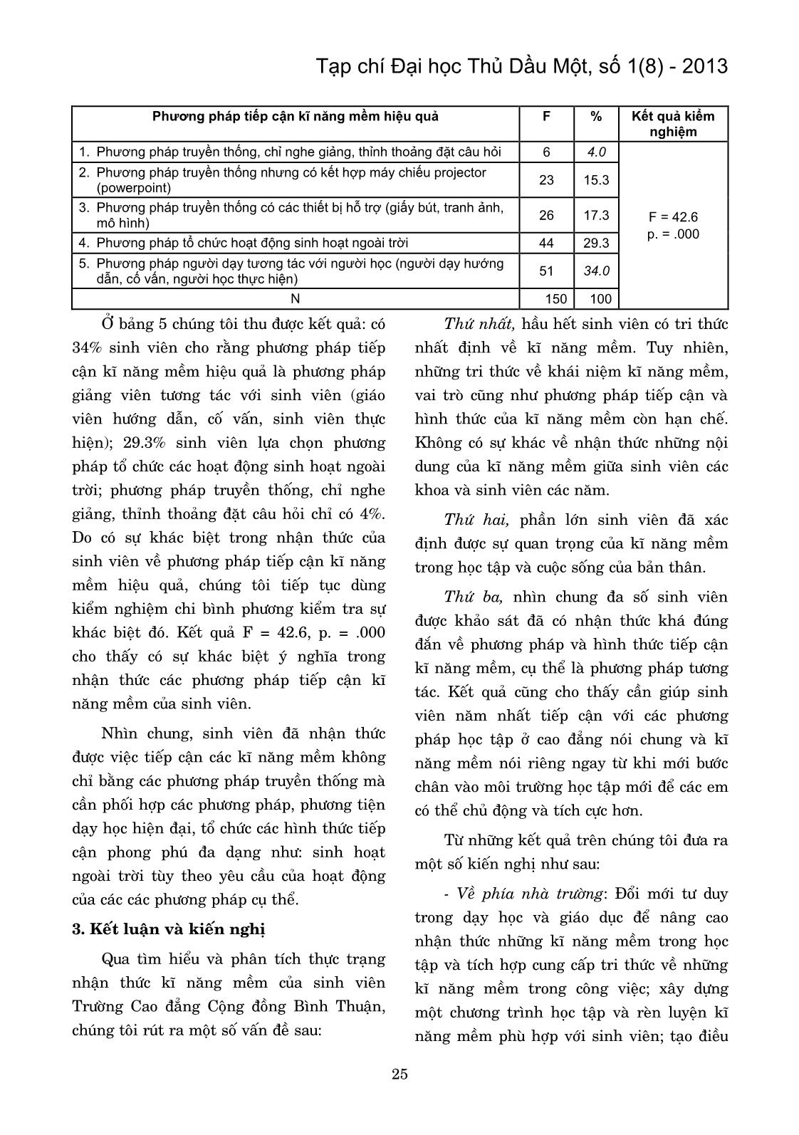 Kĩ năng mềm của sinh viên – một nghiên cứu từ trường Cao đẳng cộng đồng Bình Thuận trang 5