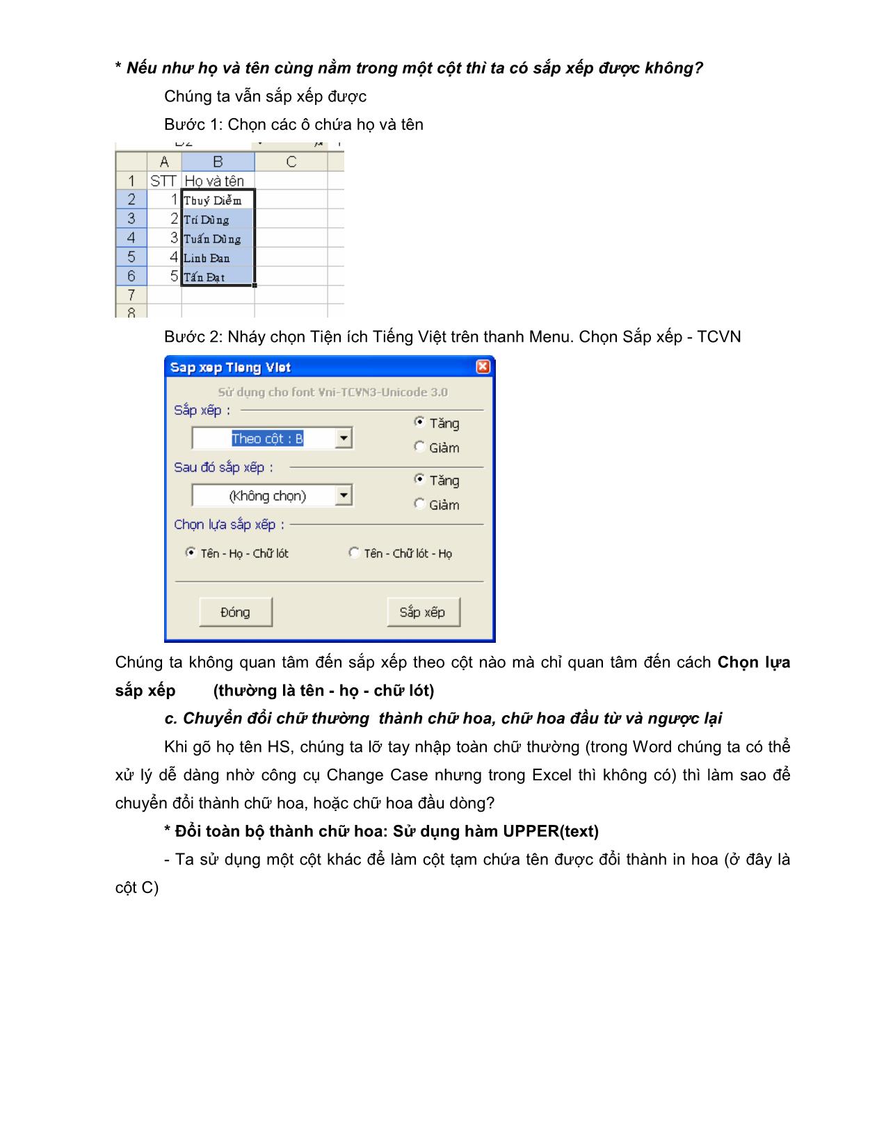 Kỹ năng công nghệ thông tin của giáo viên sử dụng một số hàm Excel cơ bản trang 4