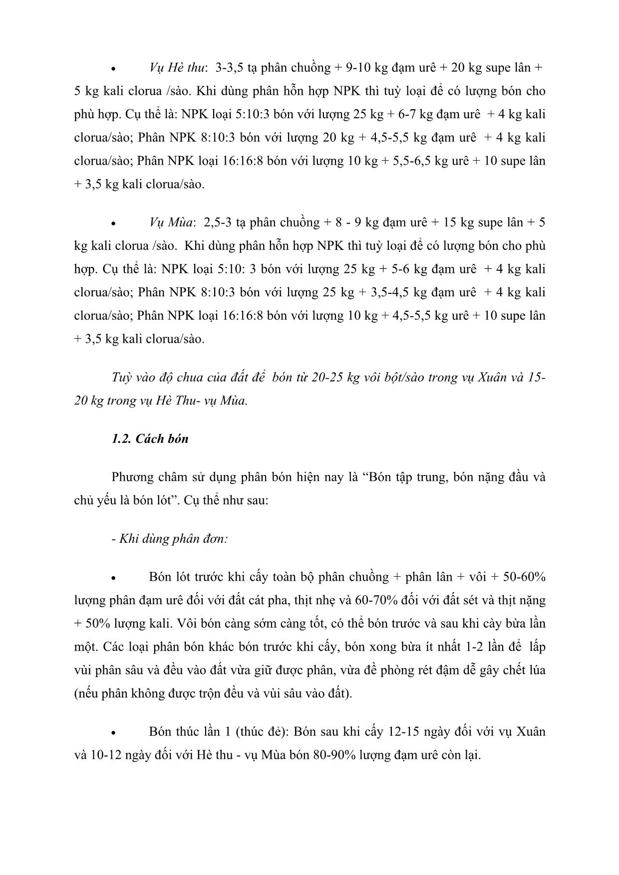 Kỹ thuật thâm canh cây lúa (Phần 2) trang 3