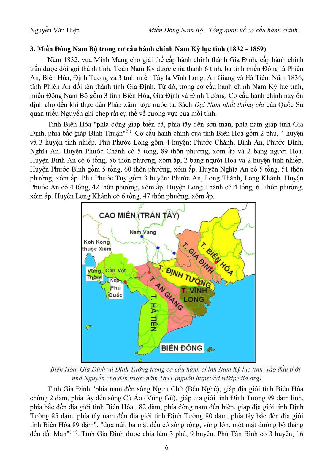 Miền Đông Nam Bộ – tổng quan về cơ cấu hành chính qua các thời kỳ lịch sử trang 4