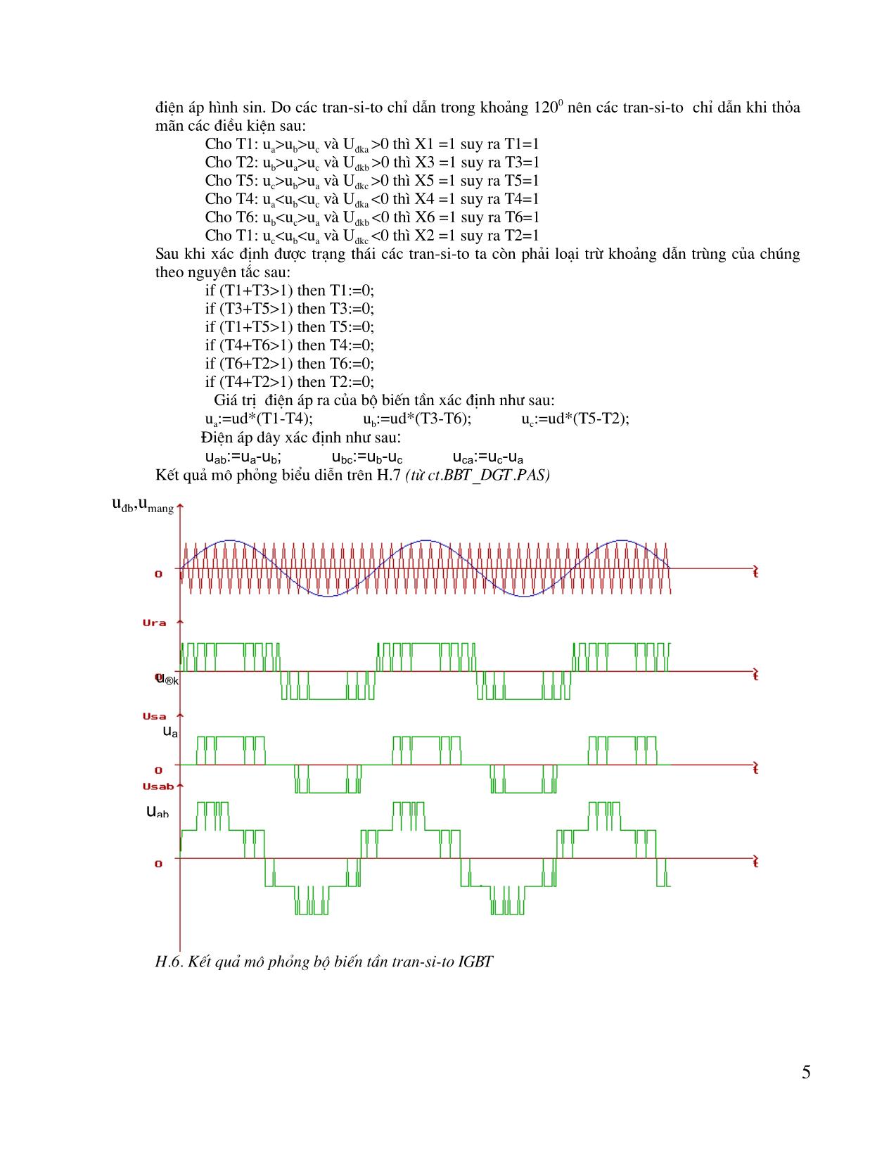 Mô phỏng hệ thống truyền động điện nạp từ bộ biến tần PWM trang 5